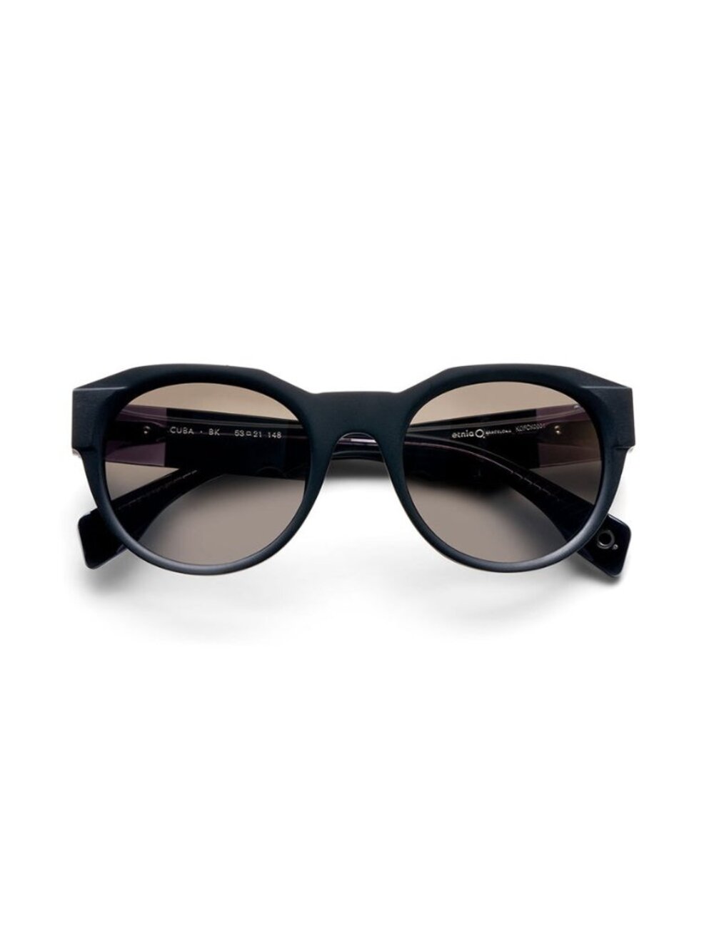 New Etnia Barcelona Men's Sunglasses Black Butterfly Transparent Lens Acetate